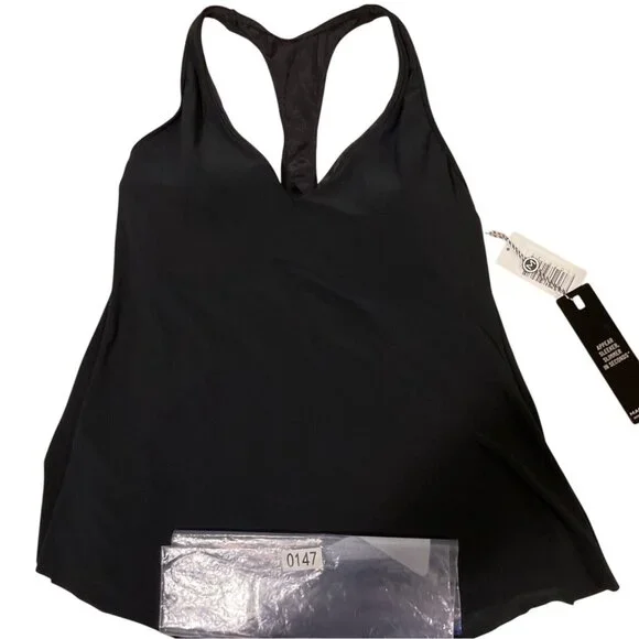 NWT Magicsuit Black Racerback Tankini Top Size 12 Sleek Slimming Design Black - Picture 10 of 10
